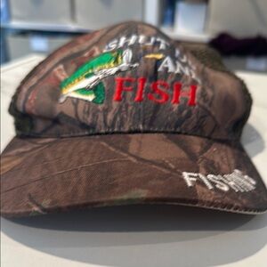 Camo Fish Embroidered trucker mesh Hat